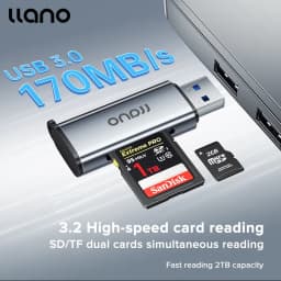 Thumbnail Đầu đọc thẻ nhớ sd 2 trong 1 LLANO cổng USB 3.0 5gbps 1