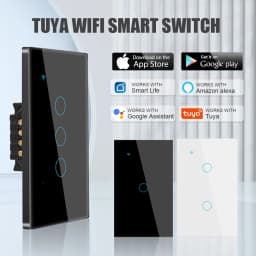 Thumbnail Aubess 1/2/3/4 Gang 2.4g Wifi Ứng dụng công tắc cảm ứng thông minh Điều khiển từ xa 1