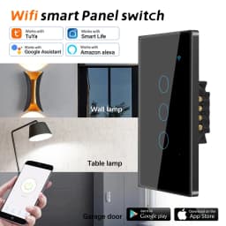 Thumbnail Aubess 1/2/3/4 Gang 2.4g Wifi Ứng dụng công tắc cảm ứng thông minh Điều khiển từ xa 2