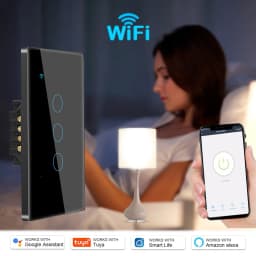 Thumbnail Aubess 1/2/3/4 Gang 2.4g Wifi Ứng dụng công tắc cảm ứng thông minh Điều khiển từ xa 3