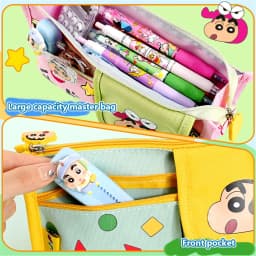Thumbnail Aubess [Quà tặng] Hộp đựng bút chì Crayon Shin-Chan dung tích lớn cho học sinh Hộp đựng bút chì chống nước dễ thương Túi đựng đồ dùng học tập hoạt hình 2