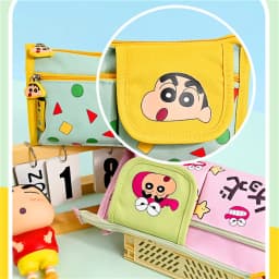 Thumbnail Aubess [Quà tặng] Hộp đựng bút chì Crayon Shin-Chan dung tích lớn cho học sinh Hộp đựng bút chì chống nước dễ thương Túi đựng đồ dùng học tập hoạt hình 3