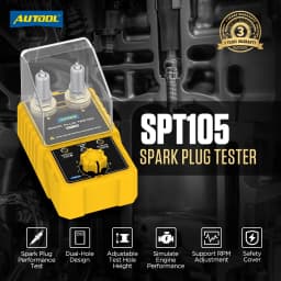 Thumbnail Autool SPT105 Máy kiểm tra bugi ô tô Máy kiểm tra đánh lửa 110V 220V Với chiều cao có thể điều chỉnh máy dò lỗ kép Máy phân tích phích cắm đánh lửa 2