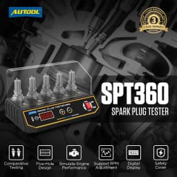 Thumbnail AUTOOL SPT360 Xe Bugi Bút Thử Đánh Lửa Người Thử Nghiệm Ô Tô Công Cụ Chẩn Đoán 5 Lỗ Bugi Flashover Máy Phân Tích 110/220V 2