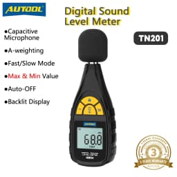 Thumbnail Autool TN201 Đồng hồ đo mức âm thanh kỹ thuật số Máy đo mức âm thanh vehigle Phát hiện tiếng ồn Decibel Máy kiểm tra giám sát 30-130dB Máy đo tiếng ồn Máy đo âm lượng tiếng ồn 1