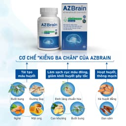 Thumbnail AZBR-Viên Uống Bổ Não AZbrain tăng cường trí nhớ, giảm đau đầu, lưu thông máu não - Grow Green AZ(Hộp 20v) 3