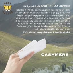 Thumbnail BABY TATTOO Khăn Giấy Bông Khô Cao Cấp Cho Bé Chất Vải CASHMERE, Đa Năng Sử Dụng Khô Hoặc Ướt 1