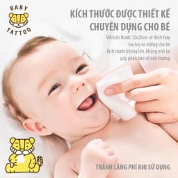 Thumbnail BABY TATTOO Khăn Giấy Bông Khô Cao Cấp Cho Bé Chất Vải CASHMERE, Đa Năng Sử Dụng Khô Hoặc Ướt 3