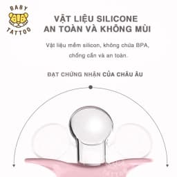 Thumbnail BABY TATTOO Ti Giả Silicone Chuyên Dùng Ban Đêm, Thiết Kế Đầu Ti Dẹp, Cho Bé Từ 0-18 tháng tuổi 1
