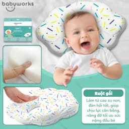 Thumbnail Babyworks Gối chống bẹt đầu cho bé chất liệu cao su non mềm mại và đàn hồi 3