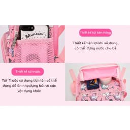 Thumbnail Balo cho bé gái  đi học mẫu giáo mầm non 1989KIDS SHOP siêu nhẹ,chống thấm nước,đáng yêu,kích thước 27cm* 10cm*20cm 4