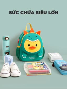 Thumbnail Balo cho bé trai bé gái đi học mẫu giáo mầm non 1989KIDS SHOP hình thú đáng yêu,siêu nhẹ 300gram,có dây chống lạc, 3
