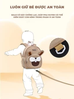 Thumbnail Balo cho bé trai bé gái đi học mẫu giáo mầm non từ 2 đến 5 tuổi 1989KIDS, siêu nhẹ, sức chứa lớn, hình in 3D dễ thương 3