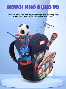 Thumbnail Balo cho bé trai đi học mẫu giáo mầm non từ 1 đến 4 tuổi 1989KIDS SHOP tuổi hình in người nhện siêu nhẹ thoáng khí BL26 3