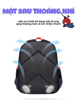 Thumbnail Balo cho bé trai đi học mẫu giáo mầm non từ 1 đến 4 tuổi 1989KIDS SHOP tuổi hình in người nhện siêu nhẹ thoáng khí BL26 4