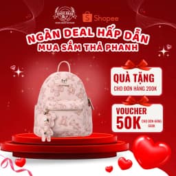 Thumbnail Balo da GUOO BEAR chính hãng - GU8017 GU8018 GU8019 GU8029 Hồng Gấu kèm Charm 1