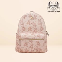 Thumbnail Balo da GUOO BEAR chính hãng - GU8017 GU8018 GU8019 GU8029 Hồng Gấu kèm Charm 3
