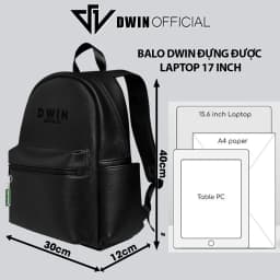 Thumbnail Balo da nam nữ thêu logo Dwin cặp đi học thời trang hàn quốc basic Racer 2