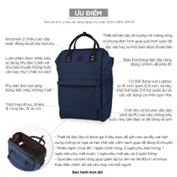 Thumbnail Balo du lịch unisex đa năng dáng chữ nhật IDIGO UBP2-518-00 3