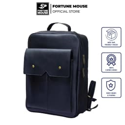 Thumbnail Balo laptop da PU cao cấp chống nước Fortune Mouse A30 2