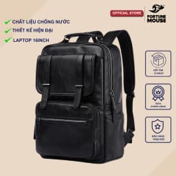 Thumbnail Balo laptop da PU cao cấp chống nước Fortune Mouse A303 1