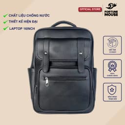 Thumbnail Balo laptop da PU cao cấp chống nước Fortune Mouse A303 3