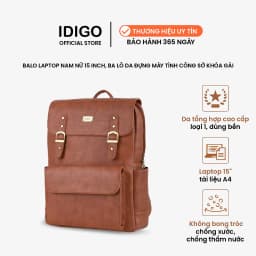 Thumbnail Balo laptop nam nữ 15” nắp gập cá tính IDIGO UBP2-5021-00 1