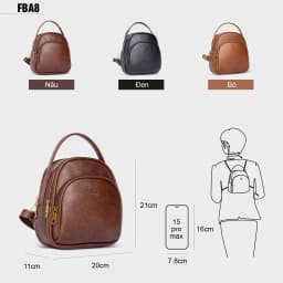 Thumbnail Balo mini xinh xắn kiểu hàn quốc FBA8 FADODA 2