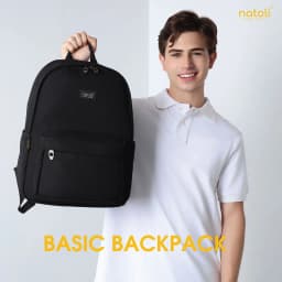 Thumbnail Balo nam nữ đi học thương hiệu NATOLI nhiều ngăn chống nước tốt - Basic Backpack B2 2