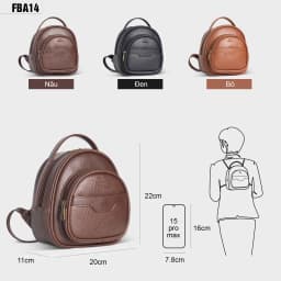 Thumbnail Balo nữ mini thời trang dễ thương FADODA FBA14 2
