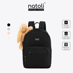 Thumbnail Balo nữ thỏ bông jellycat bunny cao cấp NATOLI nhiều ngăn đi học cute phong cách hàn quốc - BST Sweet Bunny Backpack B28 1