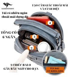Thumbnail Balo nữ thời trang cao cấp KAIDIFEINIROO phong cách Hàn Quốc KF32 (8616) Size 20 Kaidio 3
