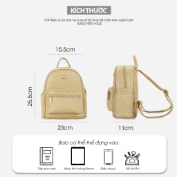 Thumbnail Balo Nữ Thời Trang Cao Cấp IDIGO FBP2-4322, Balo Da Công Sở Chần Trám, Balo Đi Chơi Dạo Phố Đẹp 2
