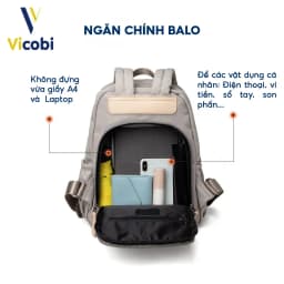 Thumbnail Balo nữ vải Oxford Bally Vicobi B5, loại nhỏ gọn tiện dụng. 4