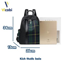 Thumbnail Balo nữ vải Oxford Carson Vicobi B4, đựng vừa giấy A4 và laptop 13inch trở xuống 3