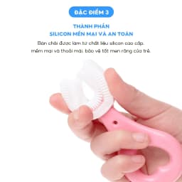 Thumbnail Bàn chải đánh răng chữ U thương hiệu Midkid cho bé từ 1 tuổi, chải xoay 180 độ, massage răng, chất liệu mềm mại, an toàn 4