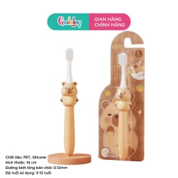 Thumbnail Bàn Chải Đánh Răng Hình Thú Cho Bé Lông Mềm Mịn (Thỏ Hồng/ Mèo Tím/ Capybara, Ngộ Không/Sulley) 4
