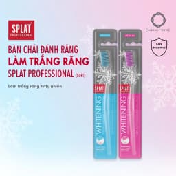 Thumbnail Bàn Chải Đánh Răng SPLAT Whitening Lông Chải Cao Su, Đầu Tròn Làm Trắng Răng Loại Bỏ Mảng Bám Hiệu Quả - Màu Hồng 1