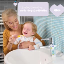 Thumbnail Bàn chải đánh răng Tím hồng/Xanh biển Chicco 6-36M 3