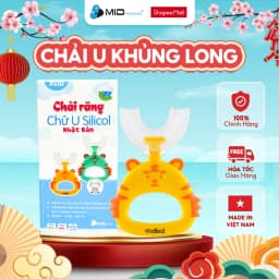 Thumbnail Bàn chải chữ U tay cầm hình thú khủng long, hổ,... cho bé từ 1 tuổi ( Mẫu ngẫu nhiên ) 1