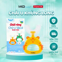 Thumbnail Bàn chải đánh răng chữ U thương hiệu Midkid tay cầm hình thú cho bé từ 1 tuổi 1