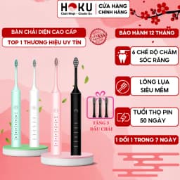 Thumbnail Bàn chải điện đa năng JIASHI DELADEP, máy đánh răng Sonic X-3 sóng âm tặng kèm 4 đầu thay thế BCD01 1