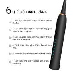 Thumbnail Bàn chải điện đa năng JIASHI DELADEP, máy đánh răng Sonic X-3 sóng âm tặng kèm 4 đầu thay thế BCD01 3