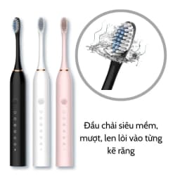Thumbnail Bàn chải điện đa năng JIASHI DELADEP, máy đánh răng Sonic X-3 sóng âm tặng kèm 4 đầu thay thế BCD01 4