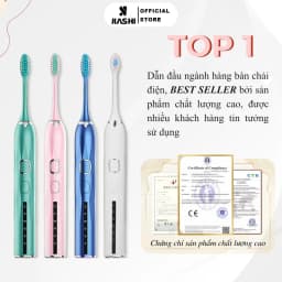 Thumbnail Bàn chải điện đánh răng cao cấp HOKU 5 tốc độ, bản nâng cấp mạnh mẽ nhất, pin 1200MAH chống thấm nước BCD07 2