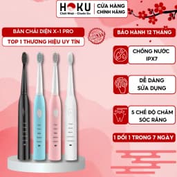 Thumbnail Bàn chải điện HOKU X1 Pro, 5 chế độ đánh răng tự động, tặng kèm 4 đầu bàn chải chống nước IP7-BCD04 1
