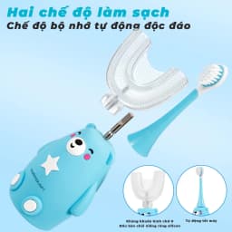 Thumbnail Bàn chải điện trẻ em cao cấp WaterPush đầu chữ U siêu mềm và đầu bàn chải siêu mảnh giúp bé làm sạch 4