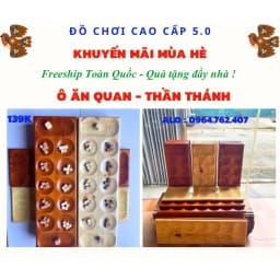 Thumbnail Bàn Cờ Ô Ăn Quan Bằng Gỗ 2
