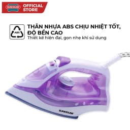 Thumbnail Bàn là hơi SUNHOUSE SHD2063P màu tím -  5 chế độ là - Công suất 1600W - Bảo hành 12 tháng - Hàng chính hãng 2