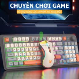 Thumbnail Bàn phím chuột có dây gaming HOSAN xunfox K820 / K82 trang bị Led 7 màu phím giả cơ chuột 3600 DPI ấn tượng 4